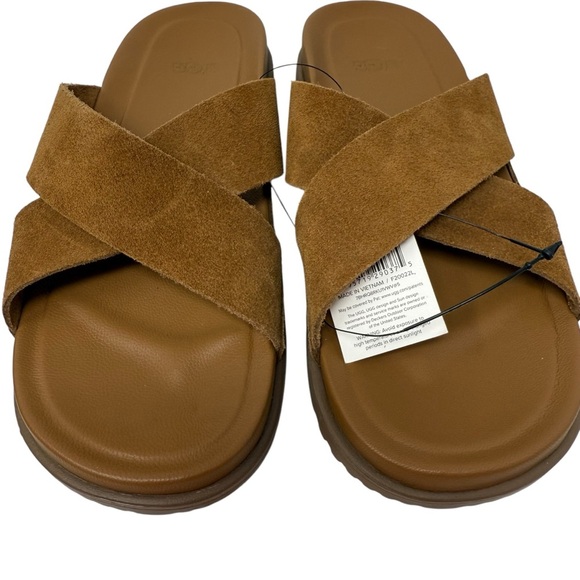 Men UGG Wainscott Slide Brown Leather Sandals slip on shoes size 11 flip flops UGG Men main image 3